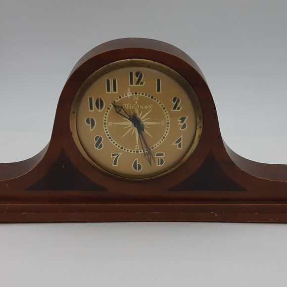 Vintage Windsor Wood Mantle Clock by Smiths of England - Picture 2 of 10